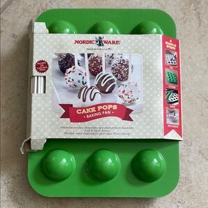 Nordic Ware Green Cake Pops Baking Pan NEW